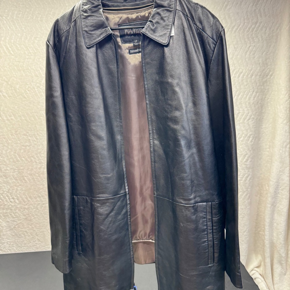 Wilsons Leather Pelle Studio Vintage Men LT Black Thinsulate Leather Car Jacket